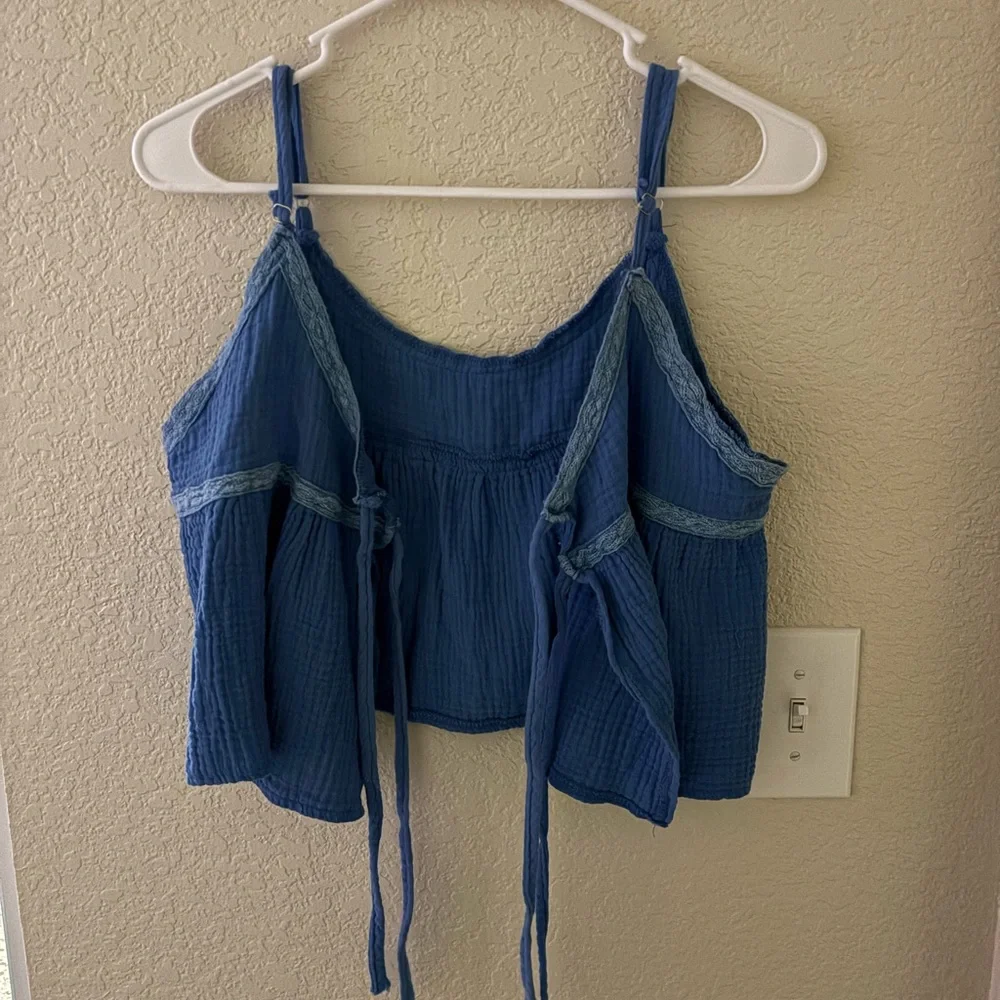Blue Gauze 2-Piece Lounge Set – Size L - Picture 3 of 4